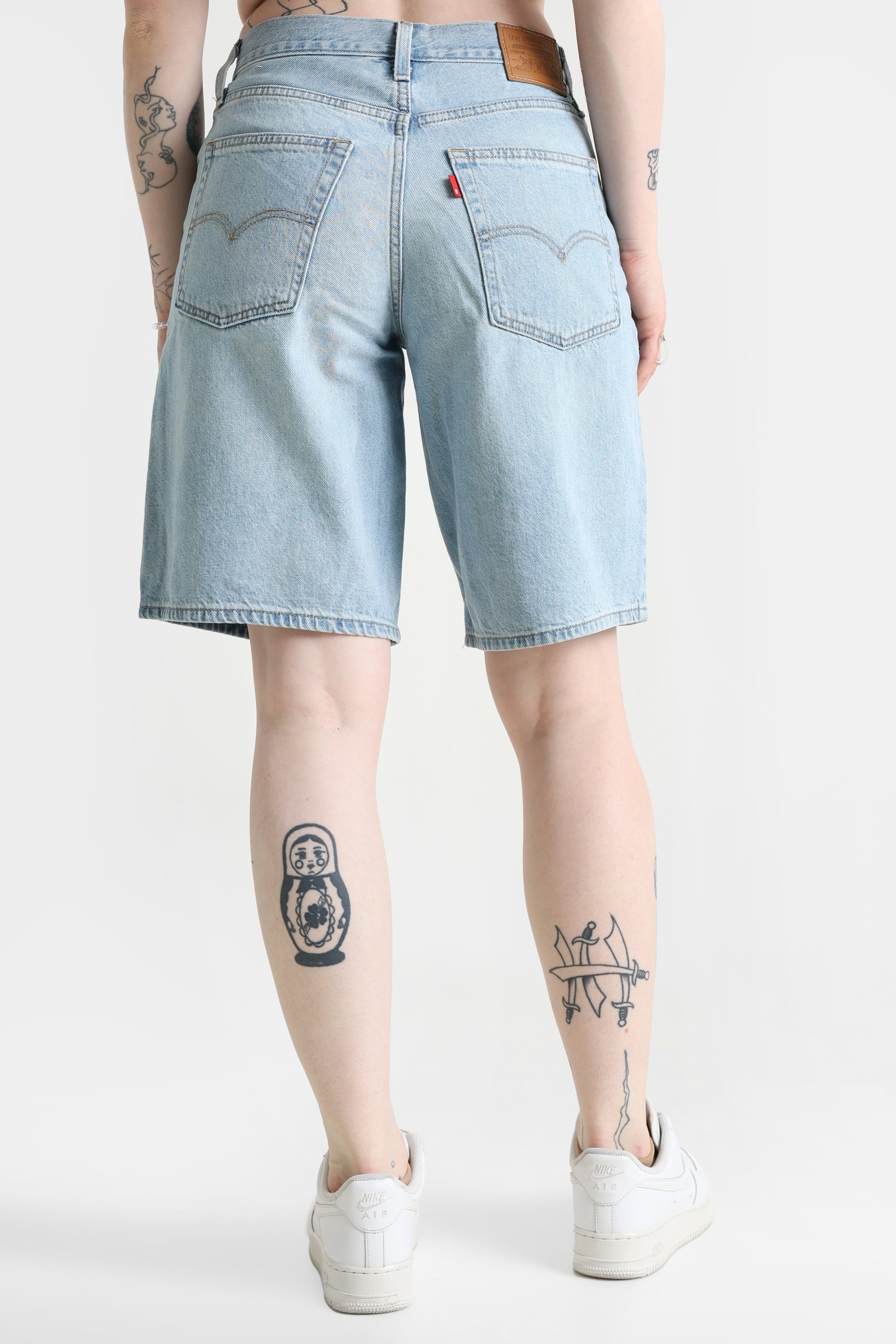 Jeansshorts - Light Blue Denim