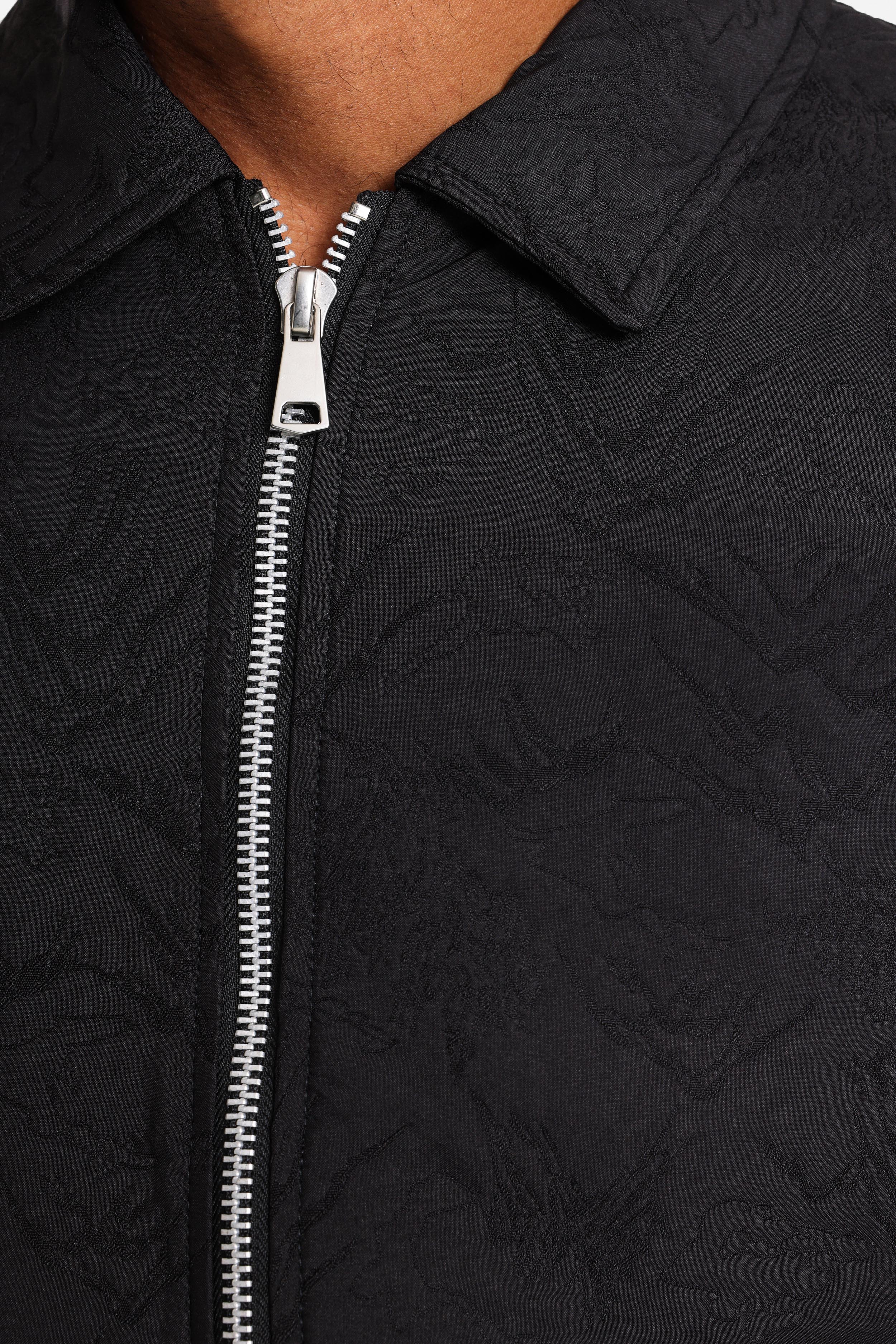 Leichte strukturierte Jacke - Black