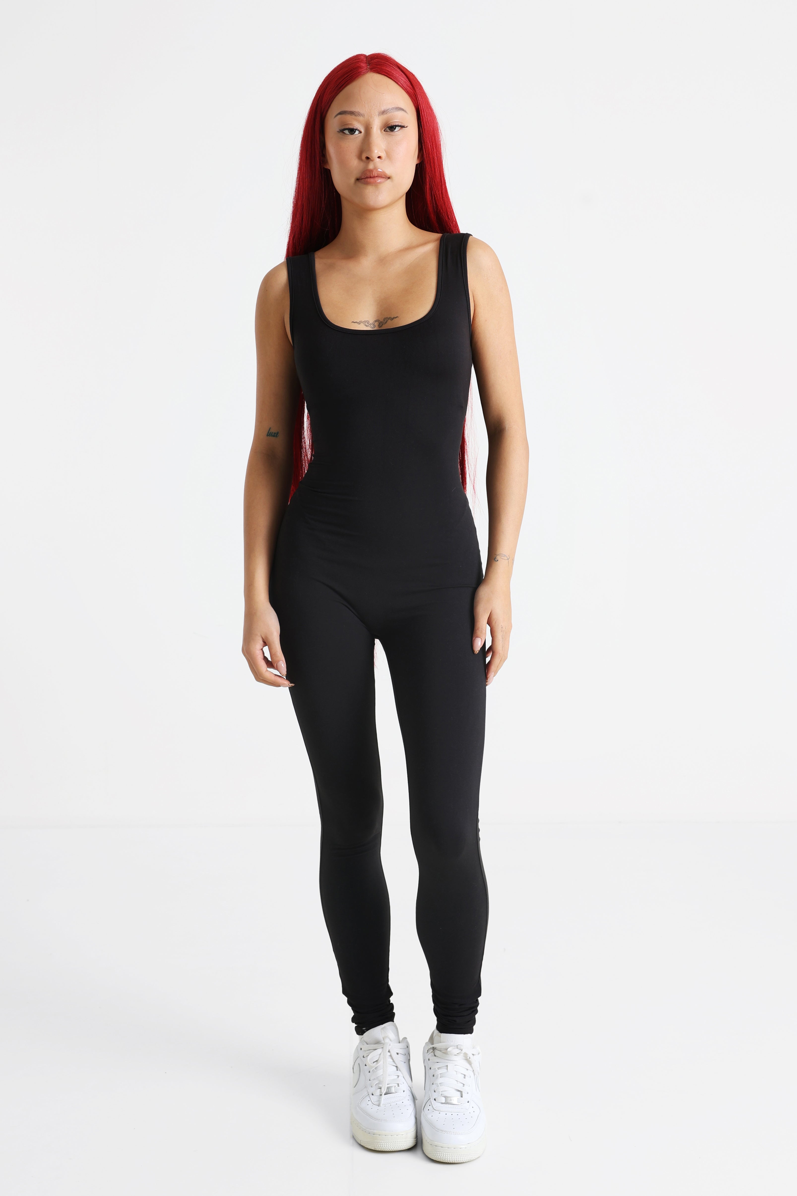 Langer Overall - Schwarz