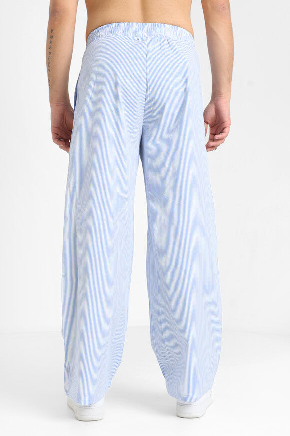 Stoffhose - Light Blue + White