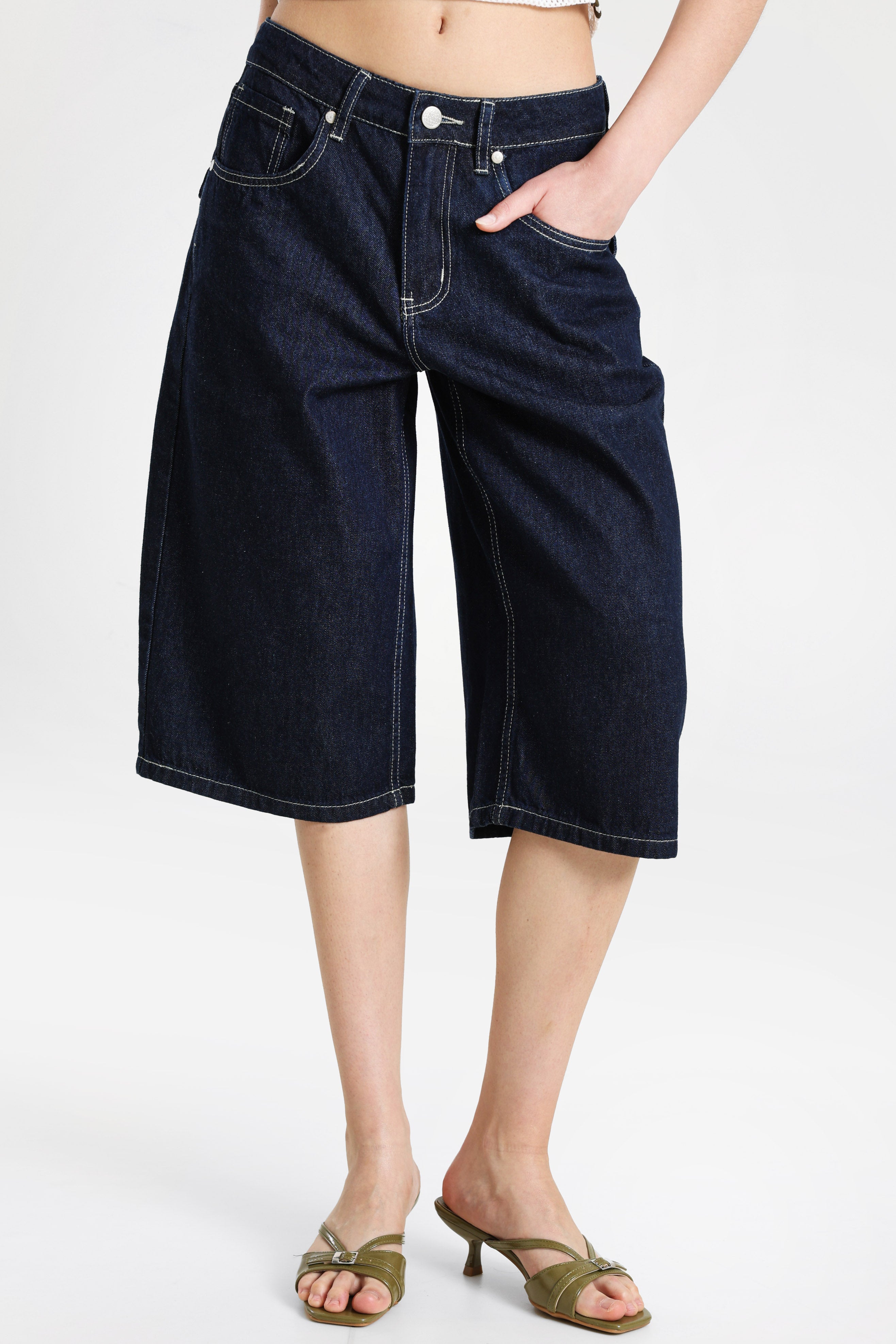 Bermuda in denim - Bleu foncé