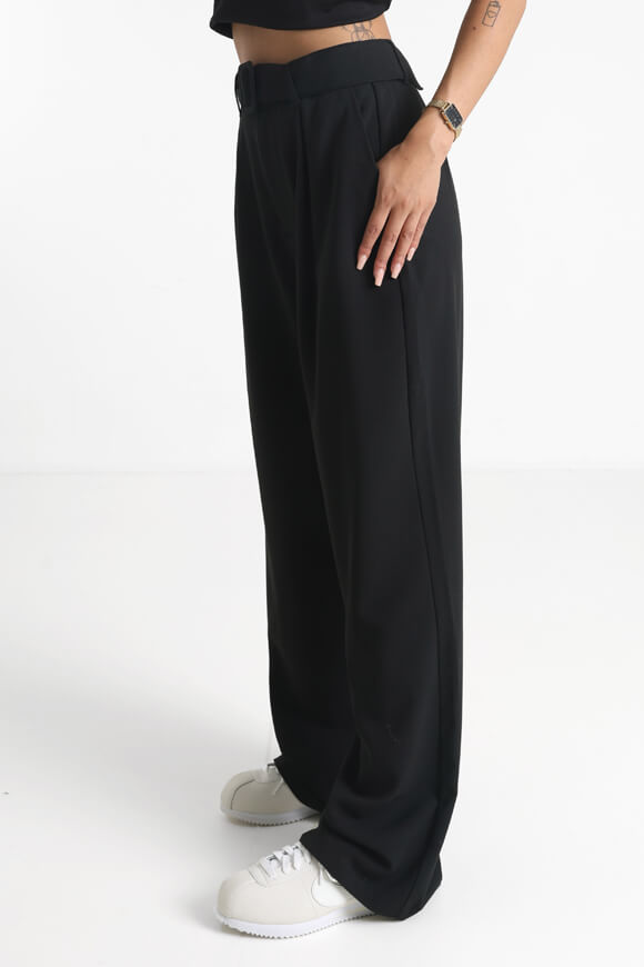 Wide Leg Hose - Schwarz