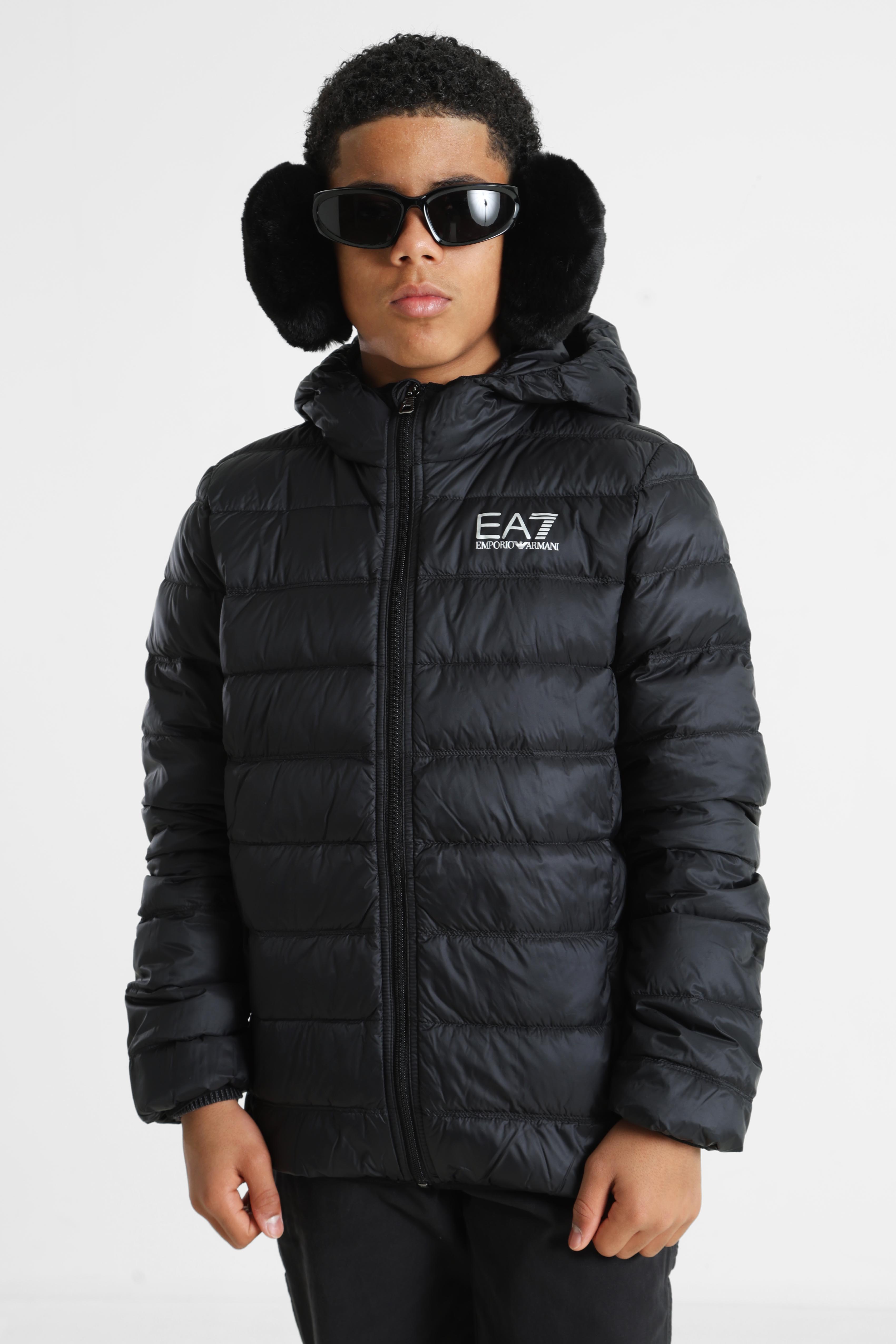 Leichte gesteppte Daunenjacke - Black