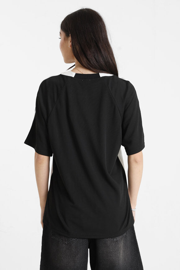 Maglietta oversize in rete - Nero