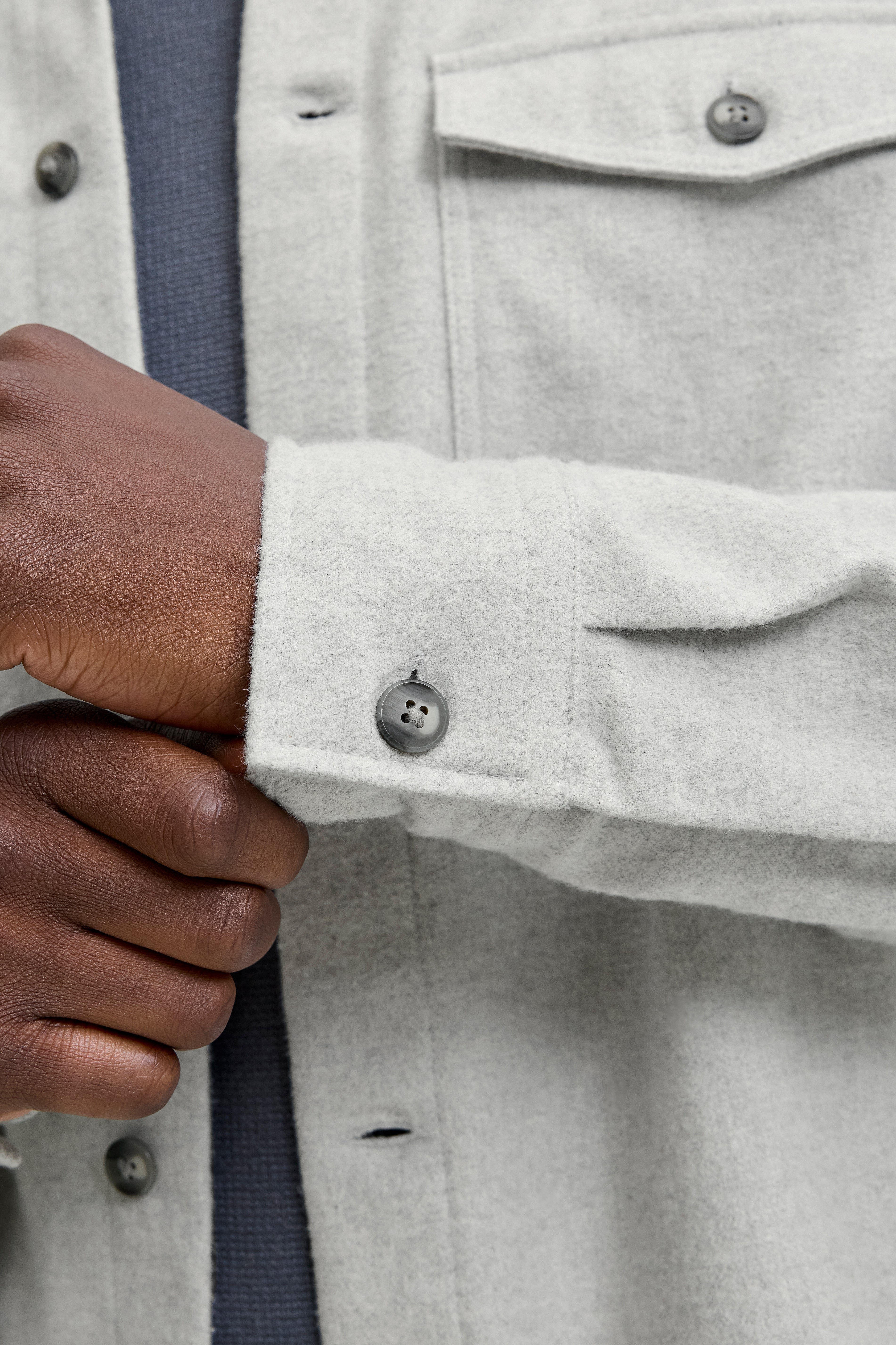 JJEPERFECT Overshirt - Light Grey Melange