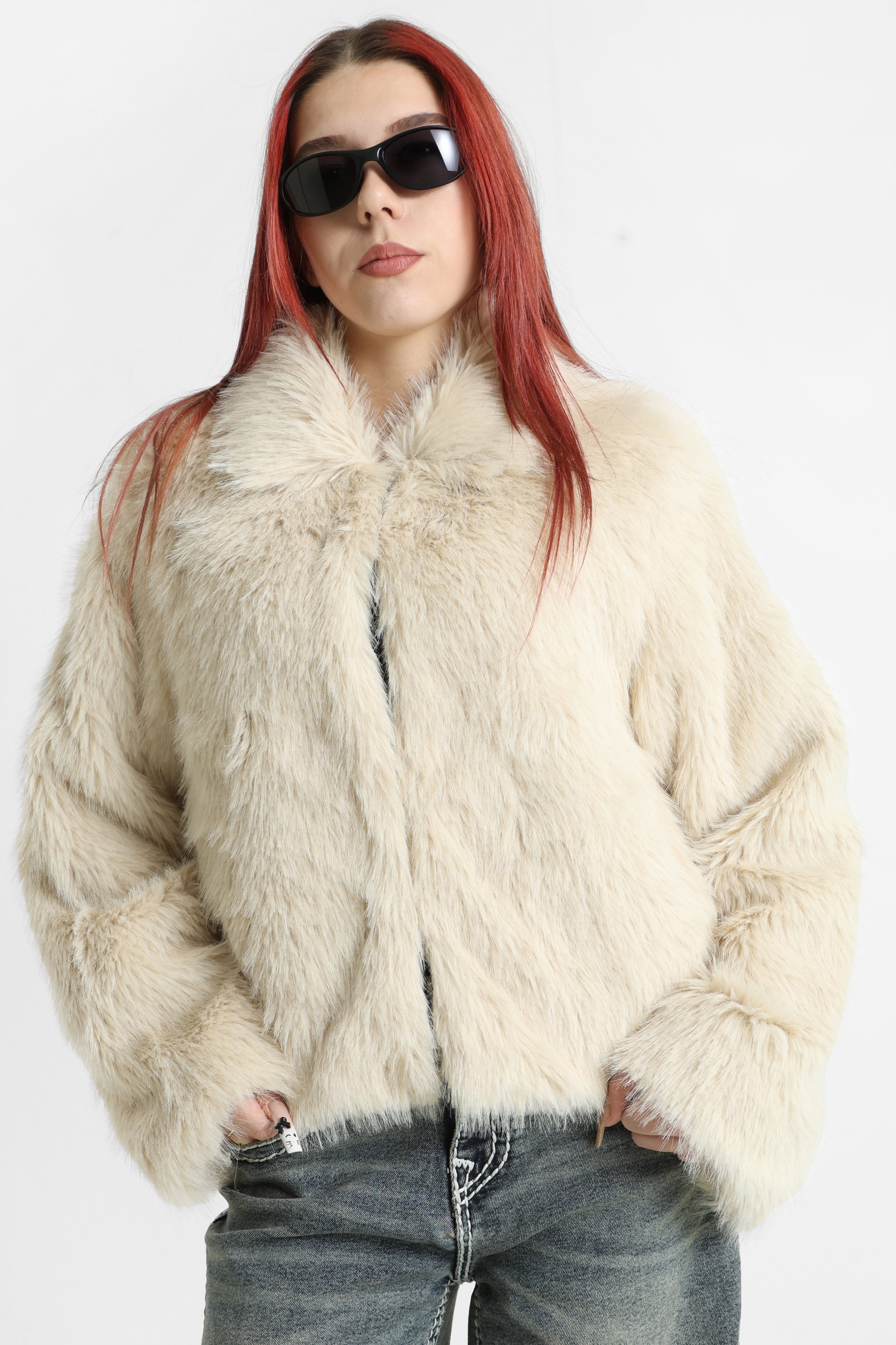 PCJILLA Kunstpelzjacke - Birch