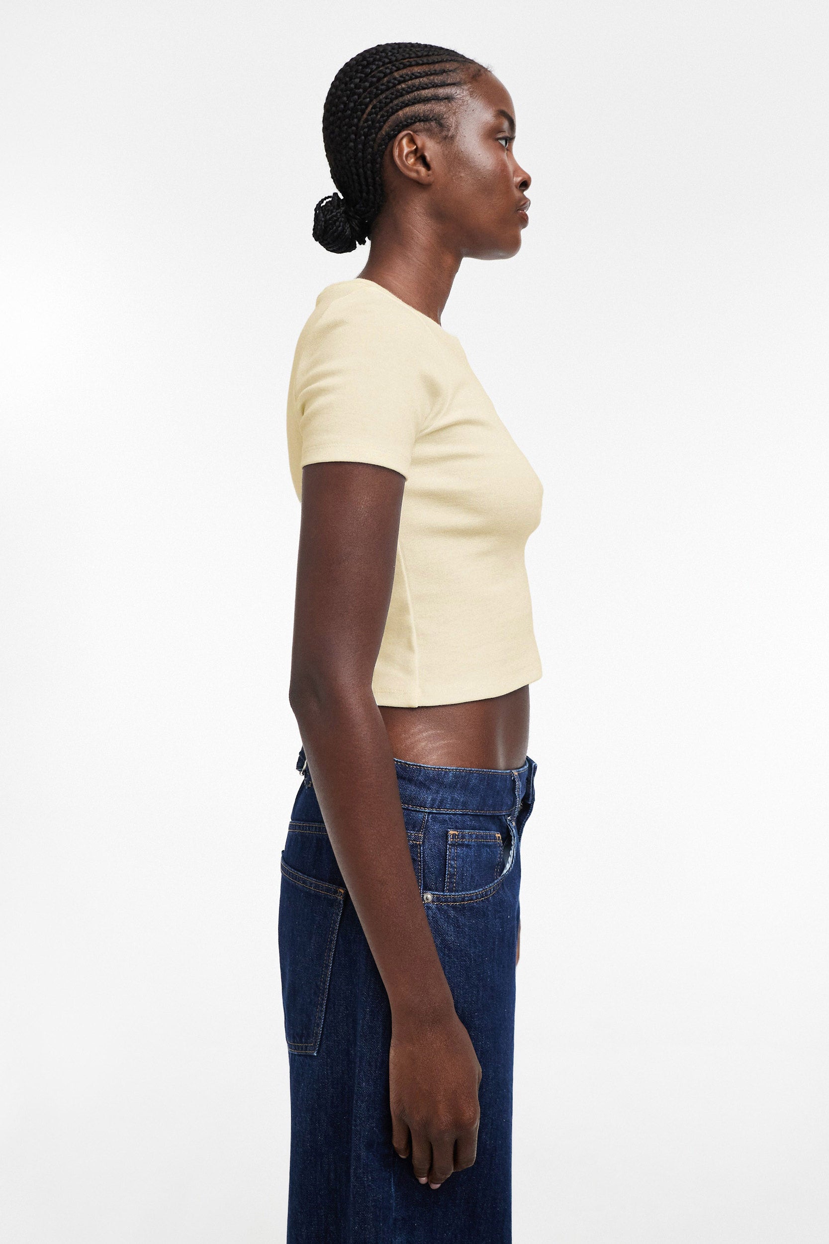 TSEVERYDAY cropped t-shirt - Buttercream