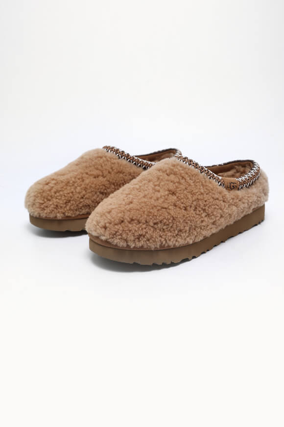 Tasman Maxi Curly lined slippers - Chestnut