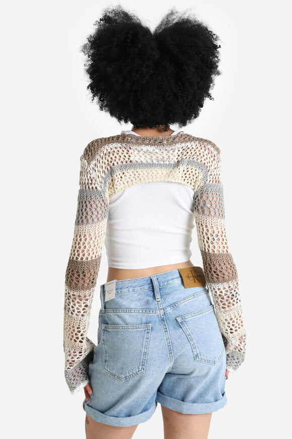 Crocheted bolero sweater - multicolored
