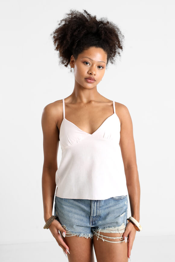 Top con cinturino in lino - Rosa chiaro