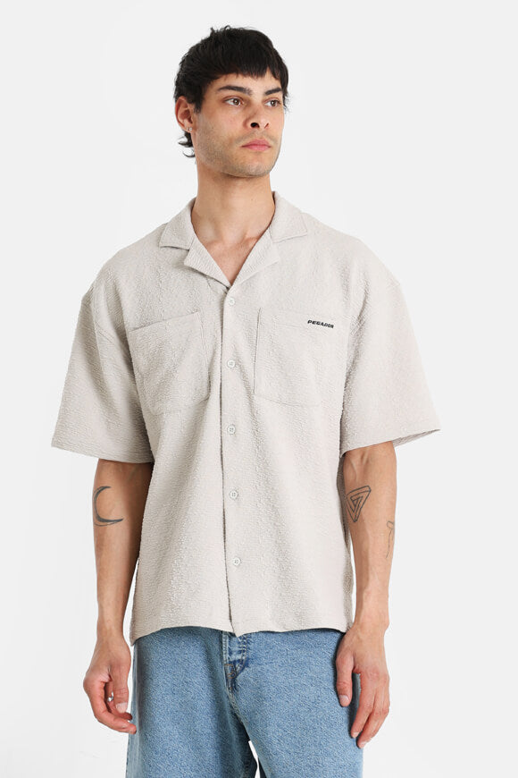 Acado strukturiertes Hemd - Pearl Grey