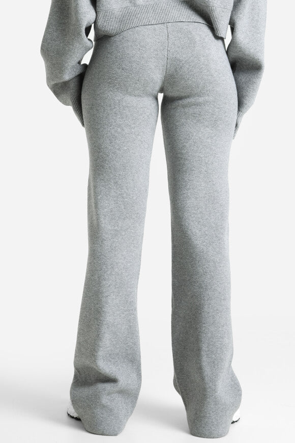 Pantalon en maille Wide Leg - Gris chiné