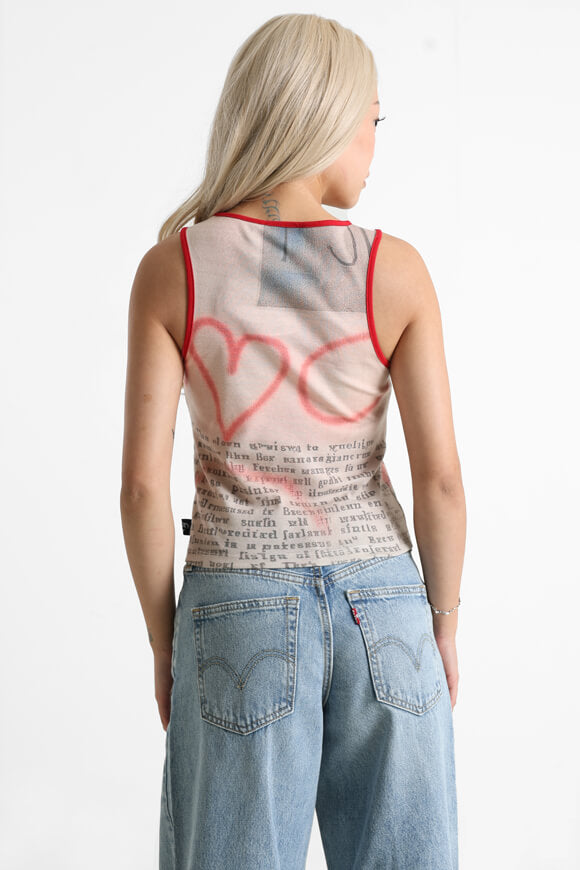 Bobby Crop Tank Top - Beige