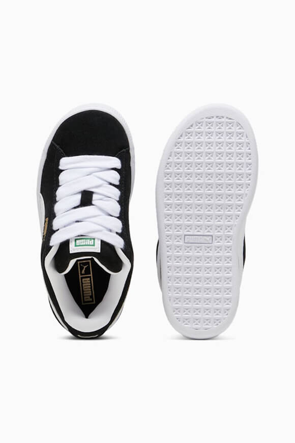 Suede XL Kids Sneaker - Black + White