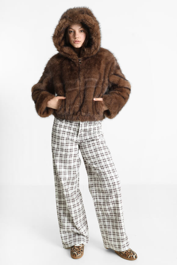 Kunstpelzjacke - Chocolate