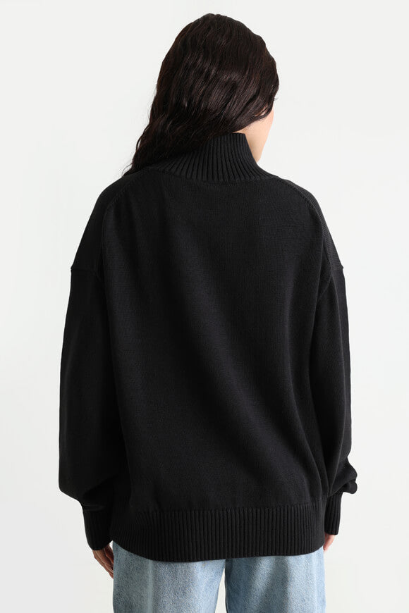 Logo Embro Pull oversize en tricot - Noir