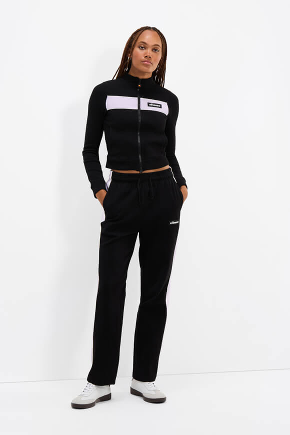Snowmass Crop Sweatjacke - Black + Lilac