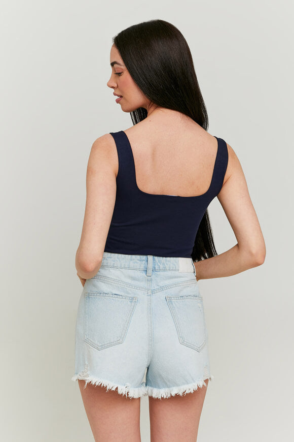 Mom fit denim shorts - light blue denim