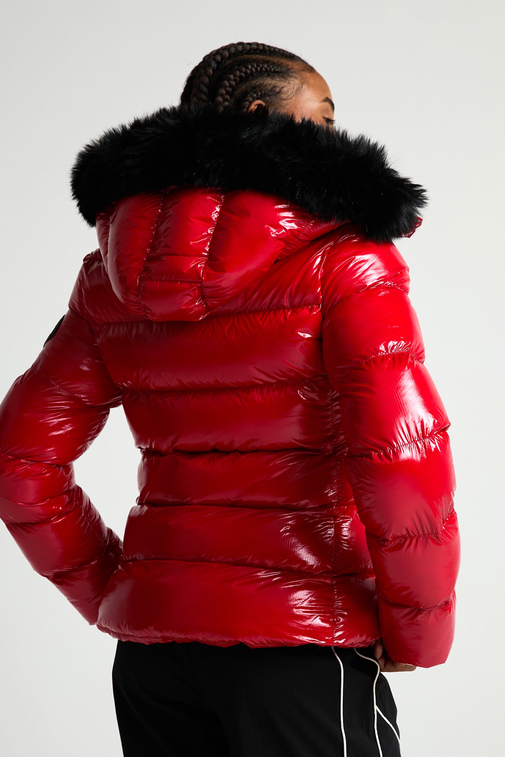 Virnaro Pufferjacke in Glanz-Optik - Engine Blaze