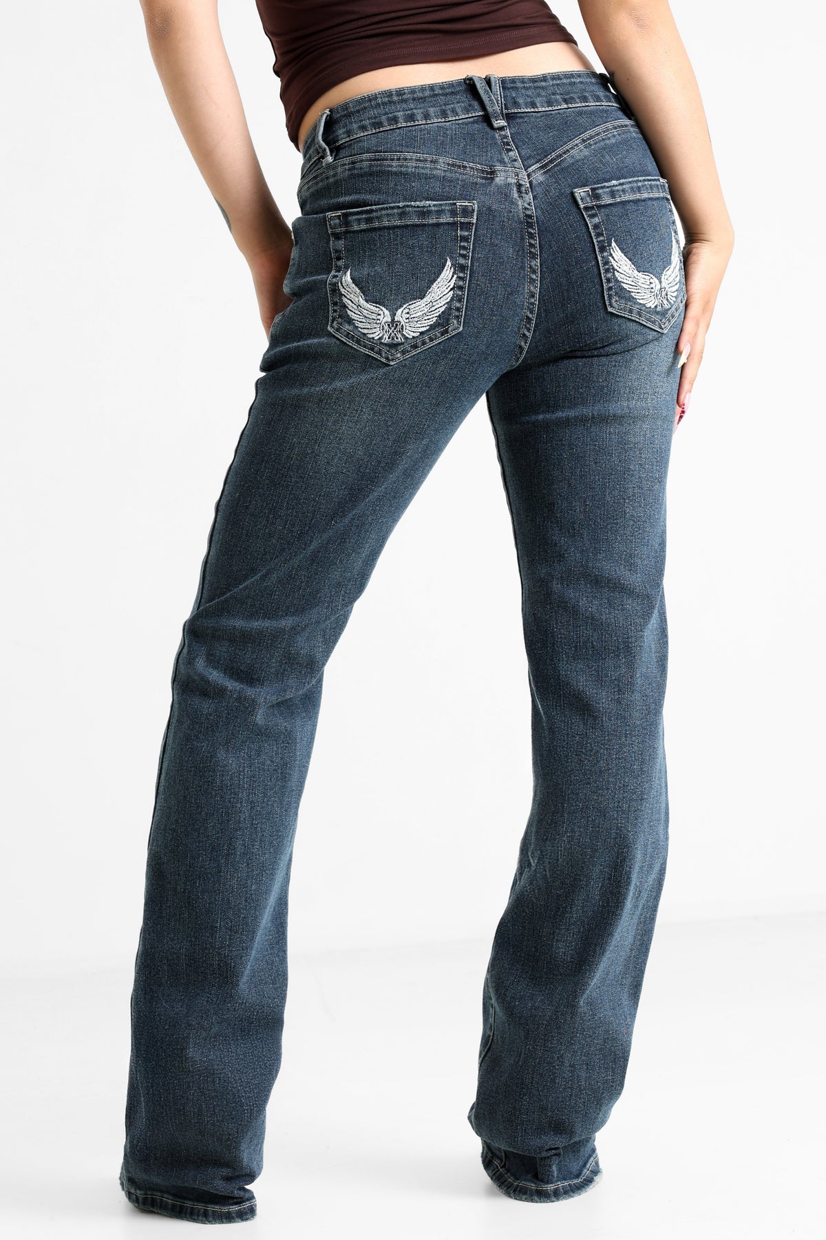 Flare Jeans - Blau Used