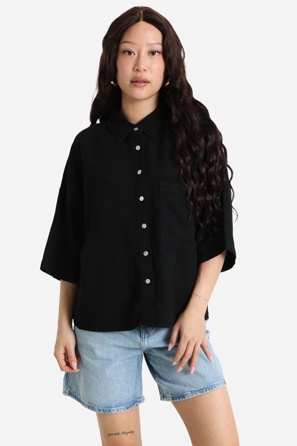 Camicia in lino - nero