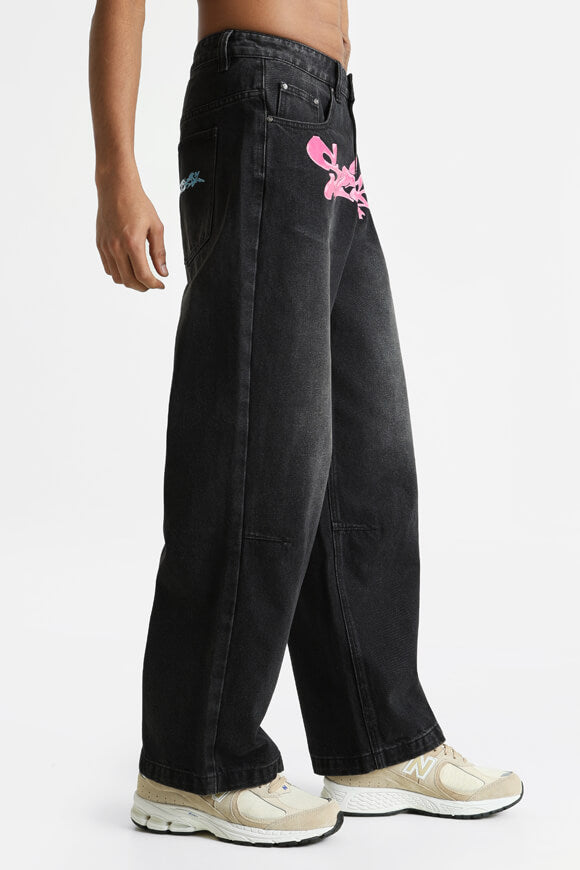 Baggy Fit Jeans - Schwarz