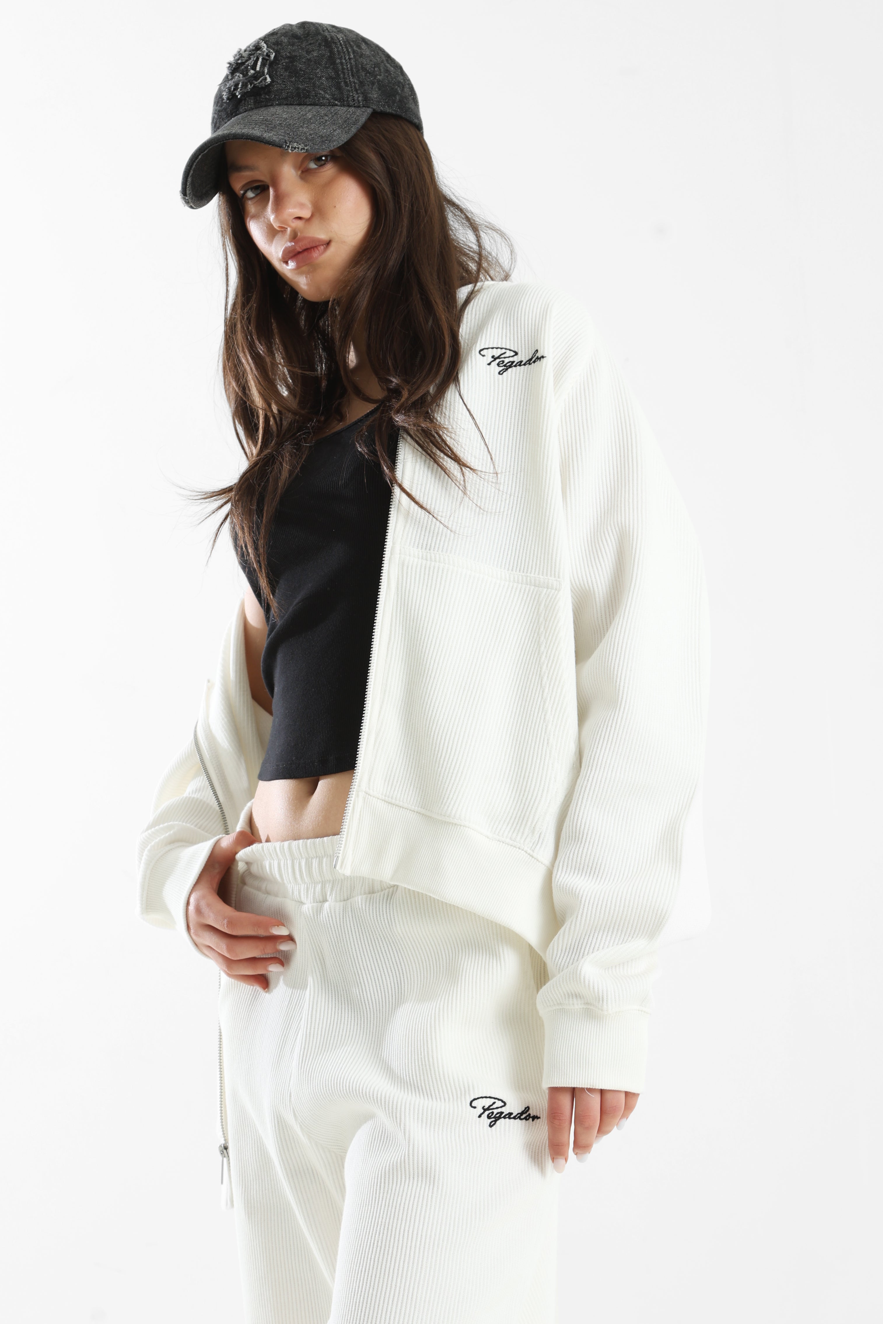 Veste d'entraînement structurée - Washed Warm White
