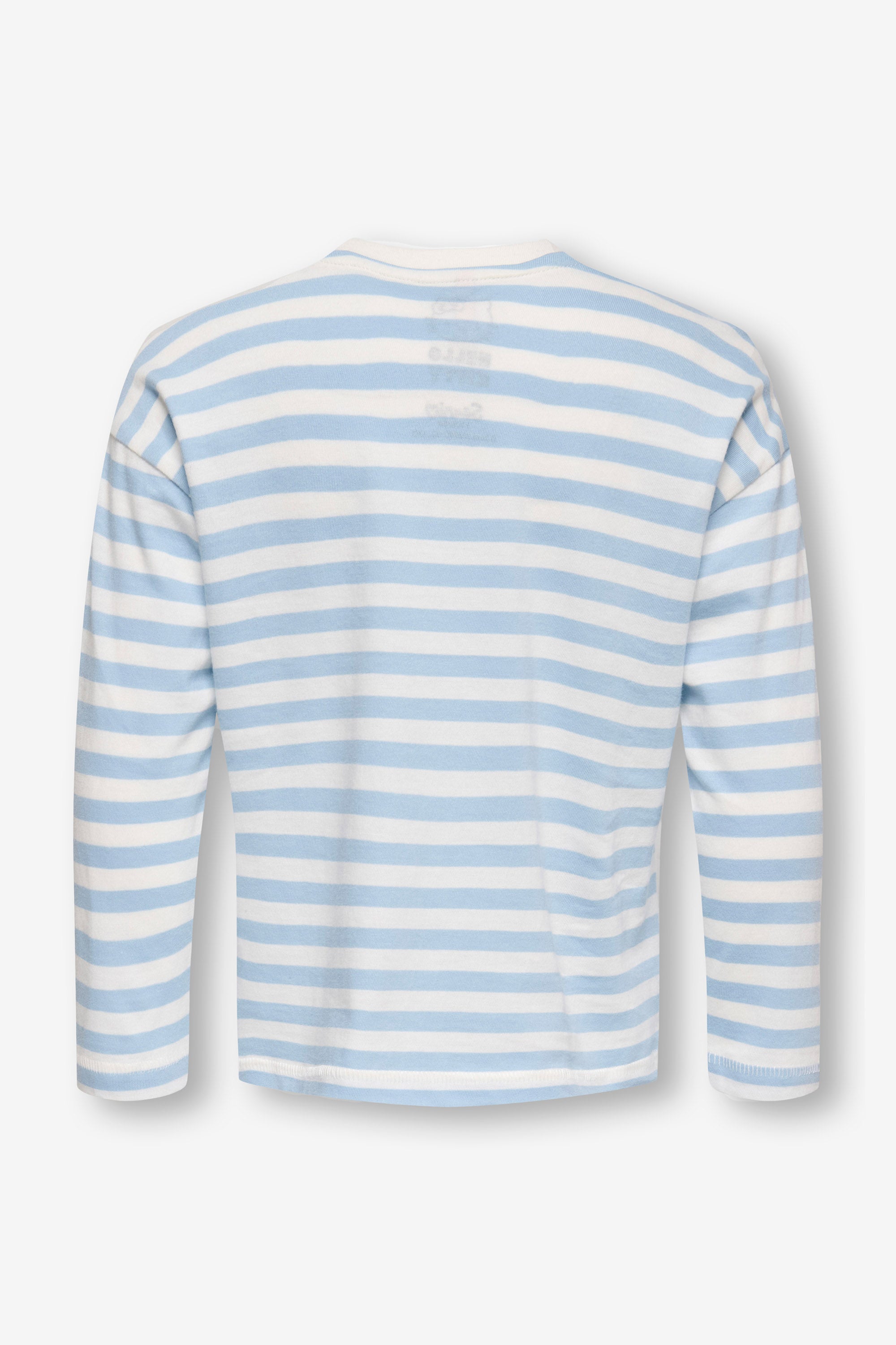 KMGHELLO Kids langarmshirt - Tofu + Soft Chambray Stripes