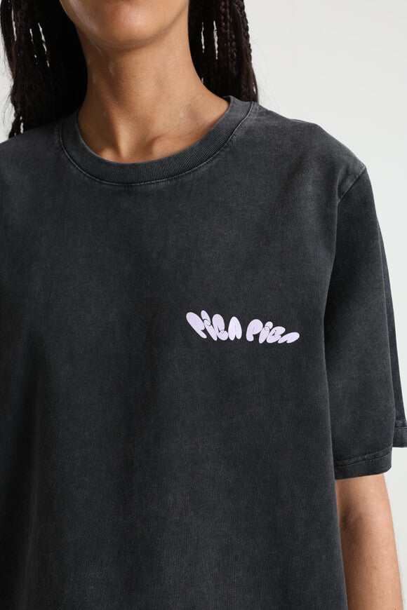 T-shirt oversize - noir délavé