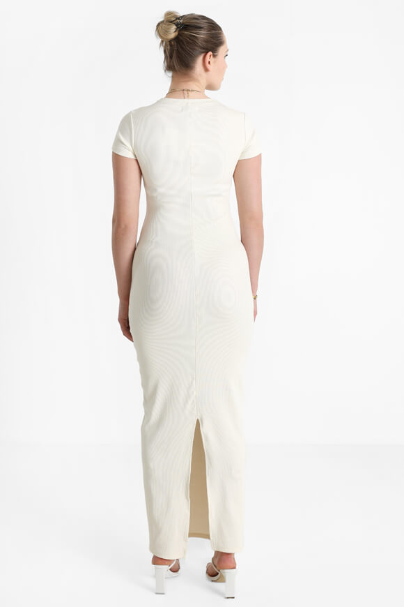 Ribbed maxi dress - cream