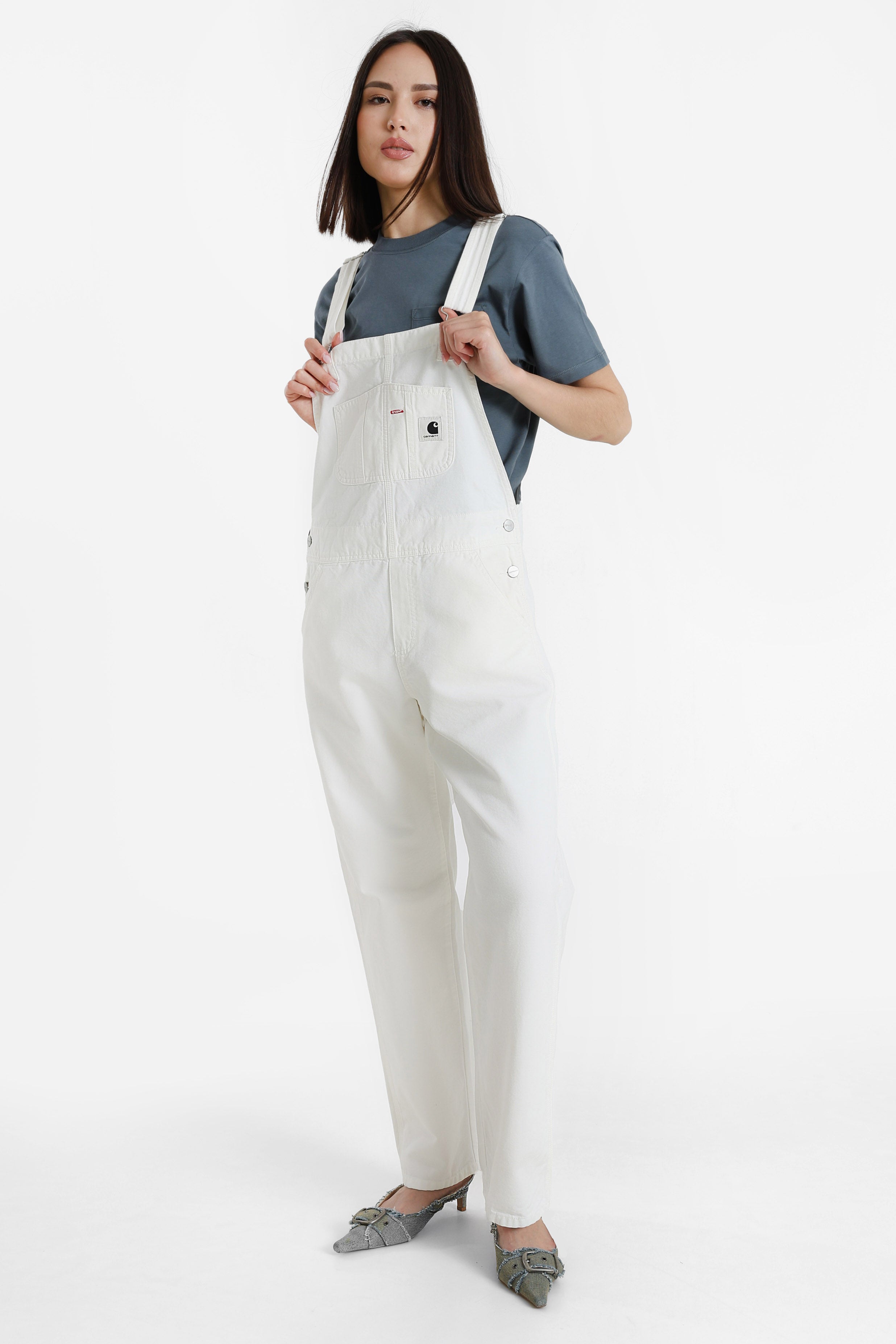 Bib Straight Jeans Latzhose - Wax Rinsed