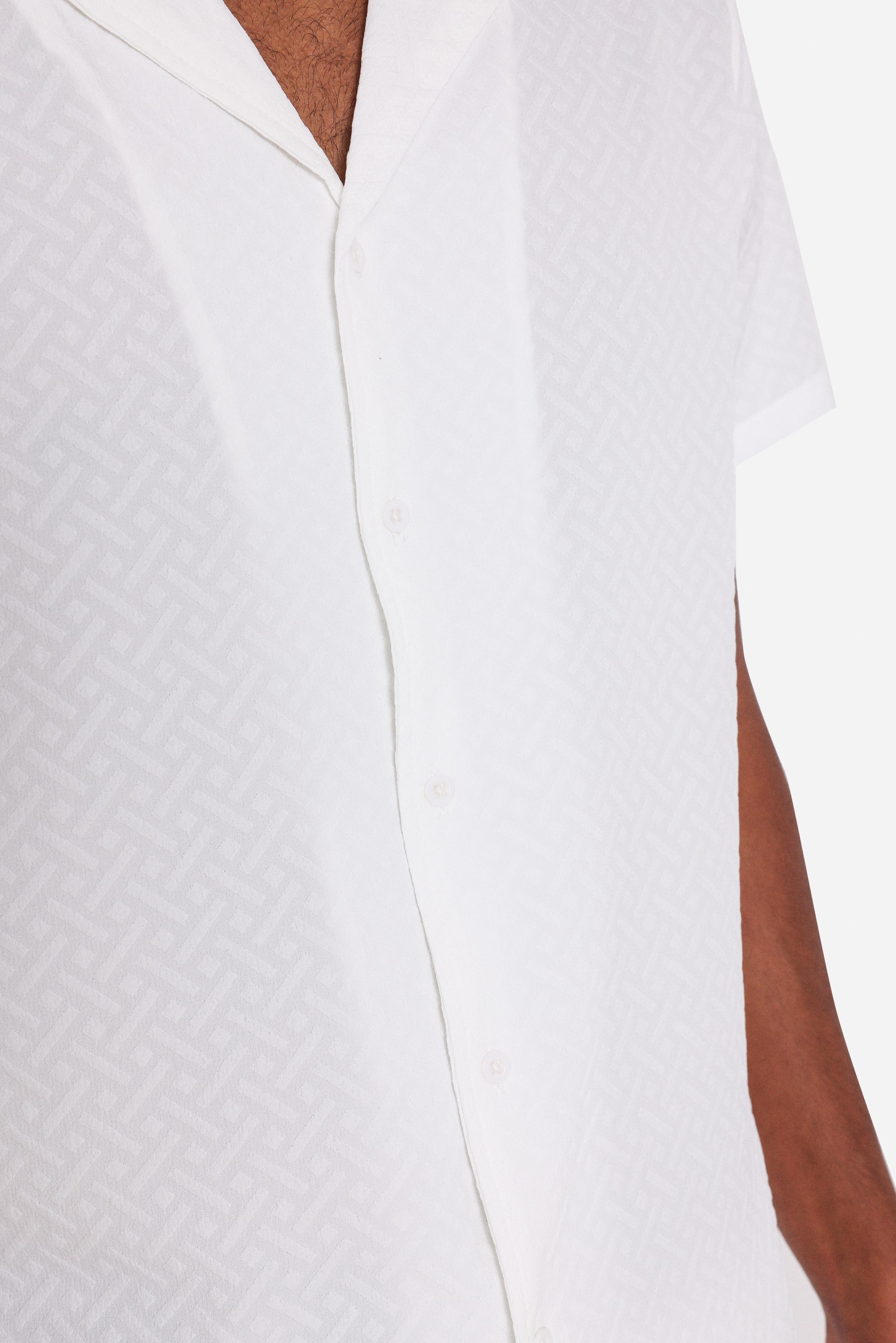 Camicia in tessuto strutturato - Offwhite