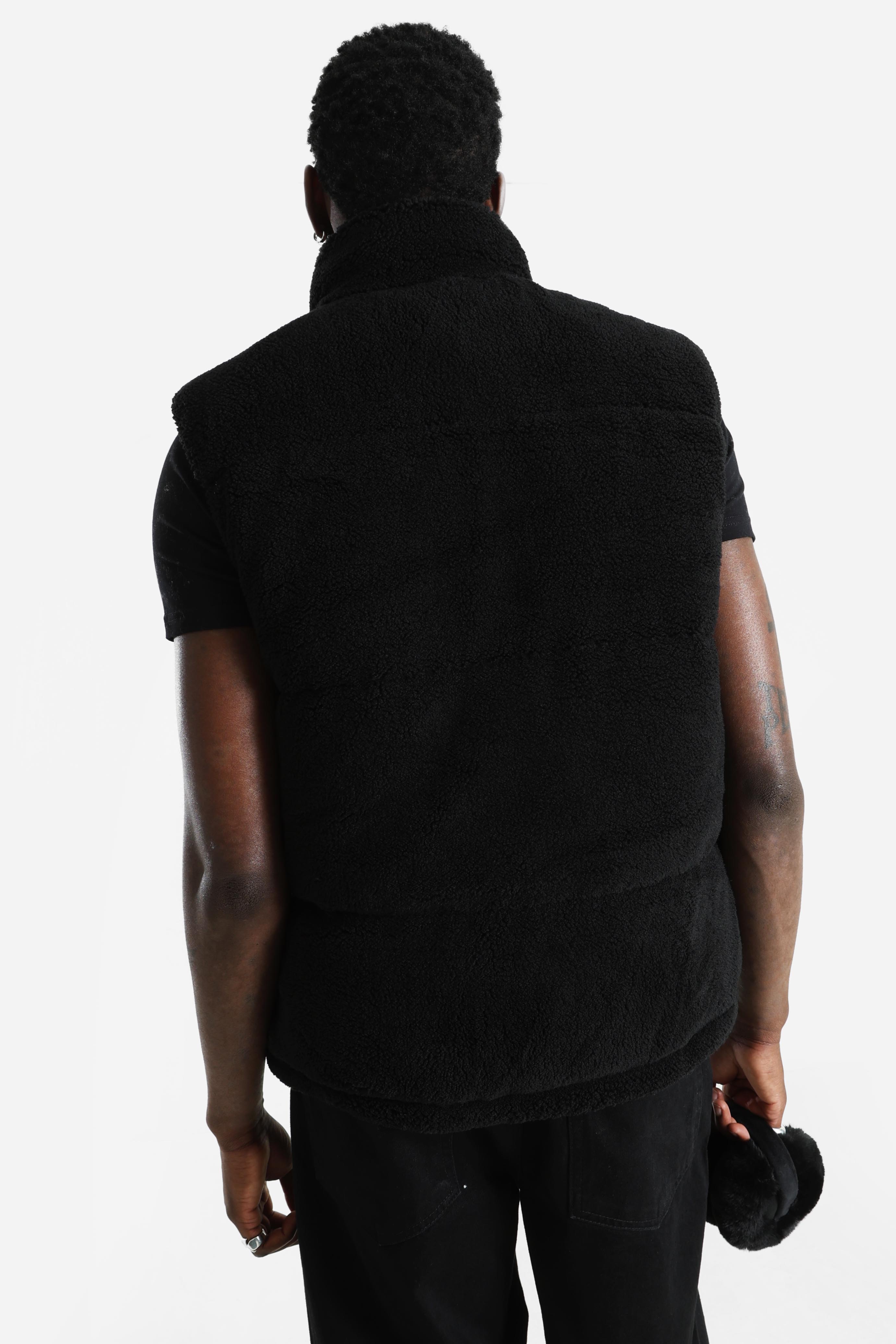 Landin Teddy Puffer Gilet - Black