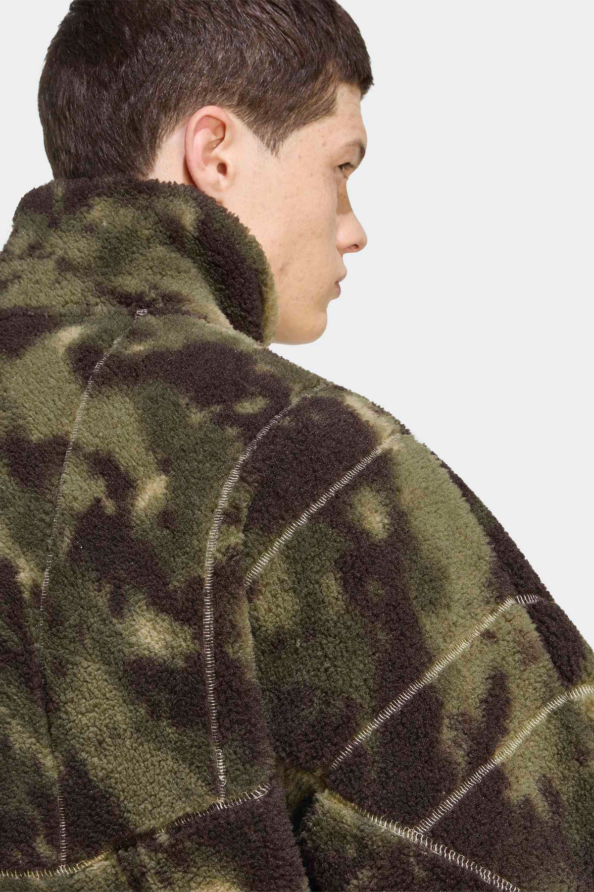 Veste en sherpa - Olive Strata