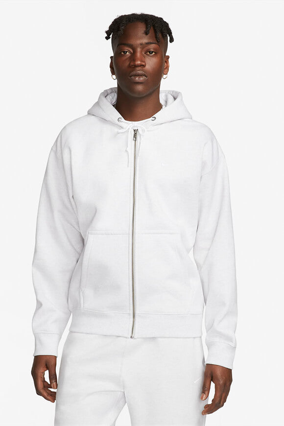 Solo Swoosh zip-up hoodie sweatshirt - Birch Heather