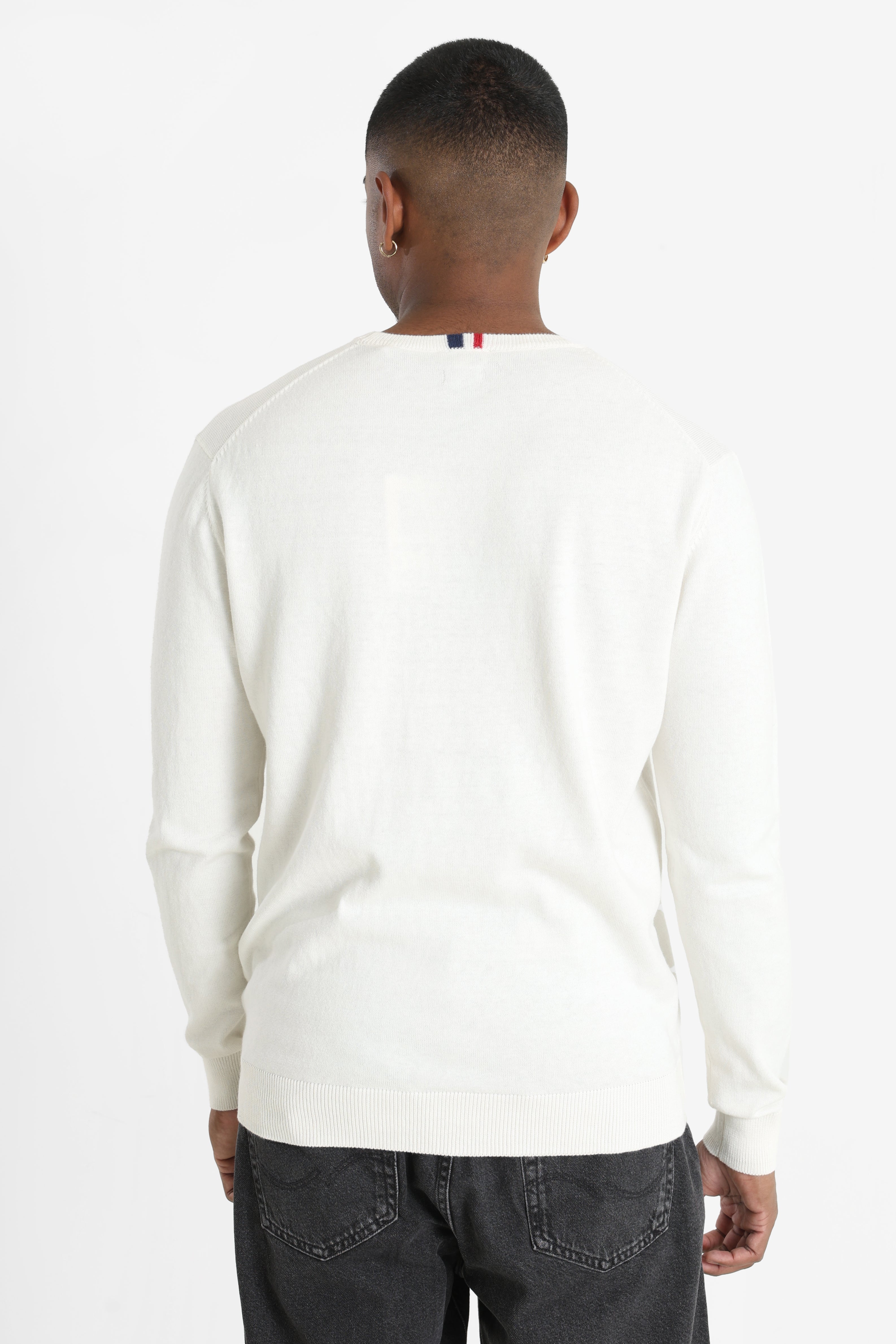 Leon pull en tricot fin - Offwhite