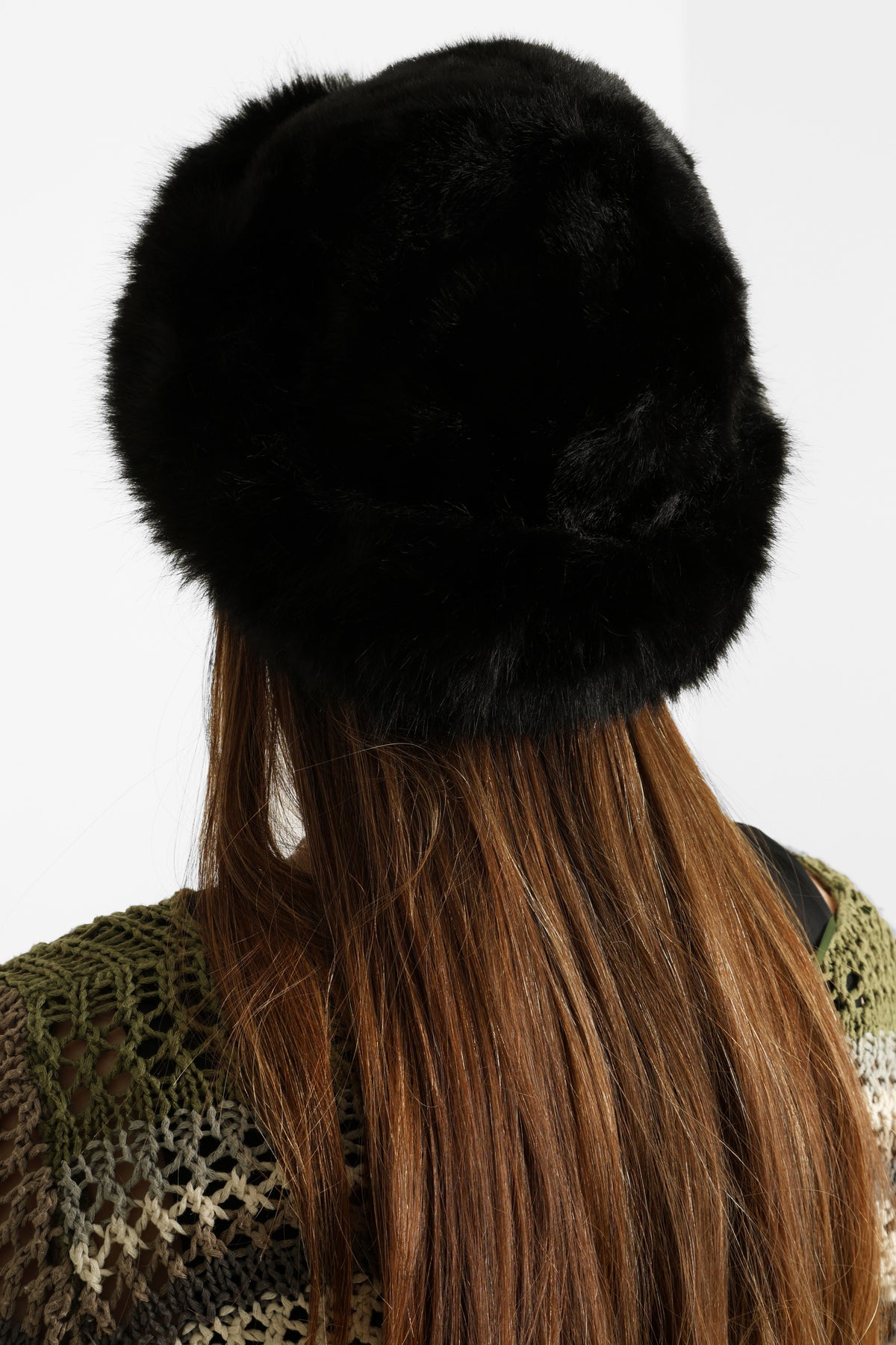 Cappello in pelliccia sintetica - Black
