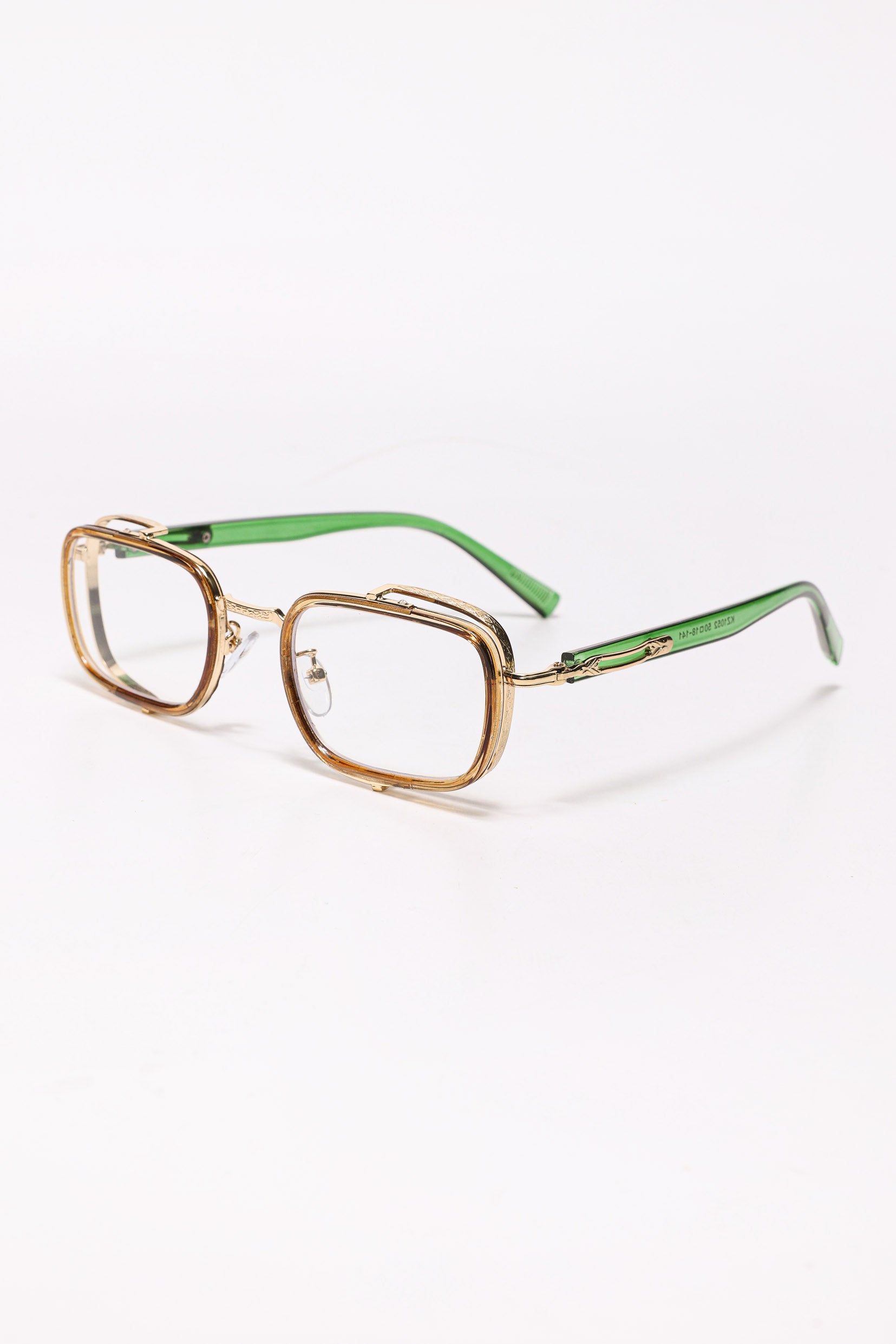 Brille - Gold + Green + Clear
