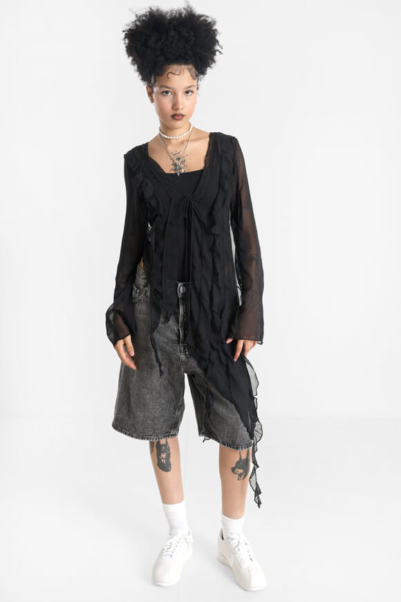 Voile blouse - black