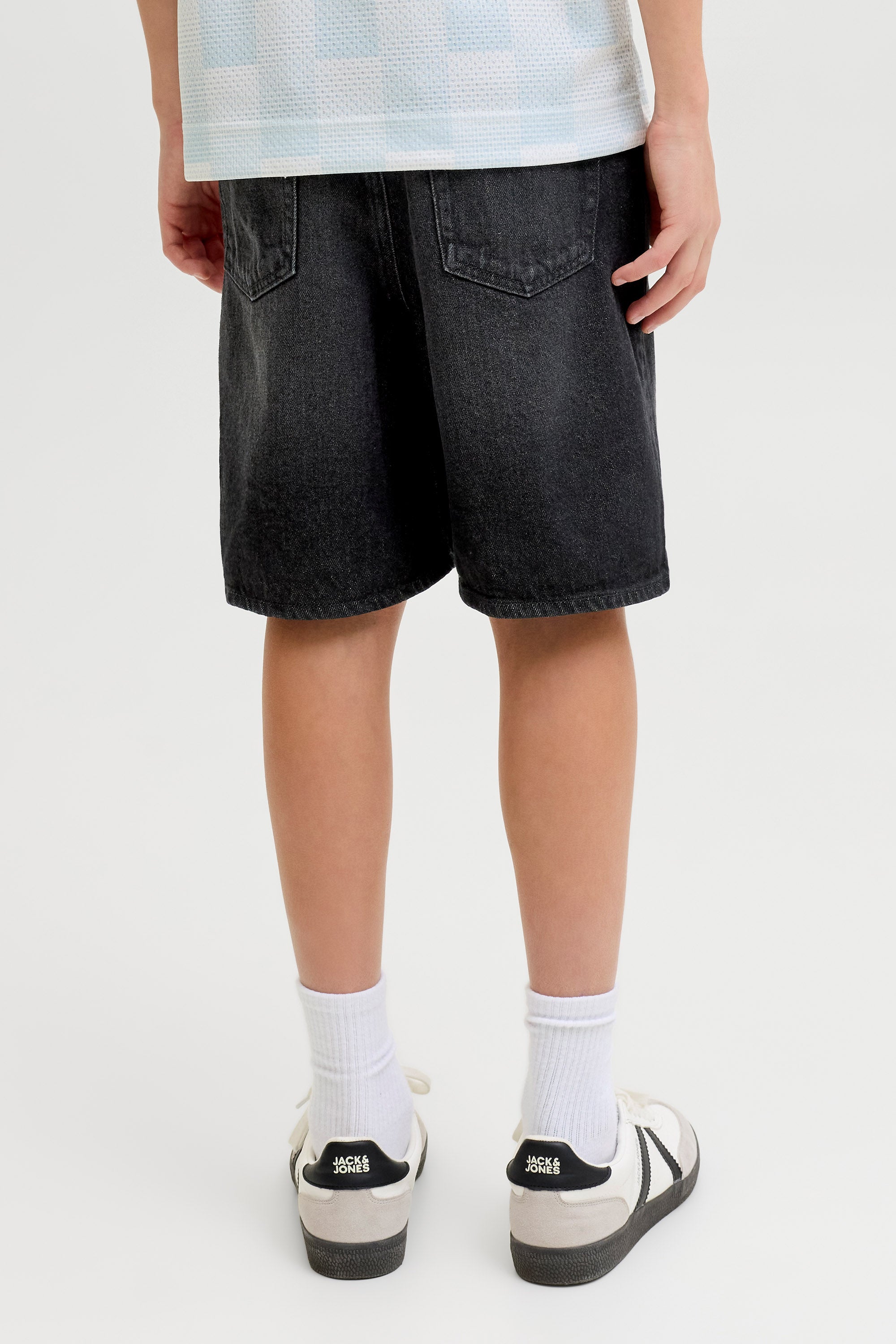 Jeans corti JJITONY, vestibilità loose fit - Black Denim