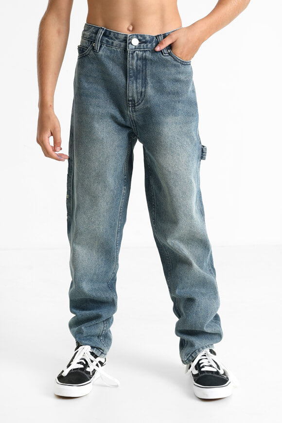 Baggy Fit Jeans - Medium Blau Used
