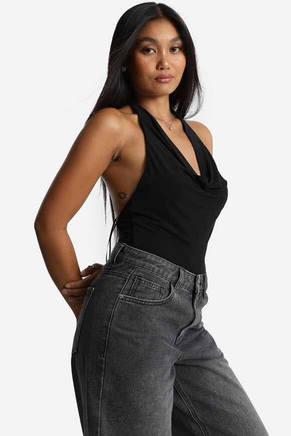 Halter neck body - Black