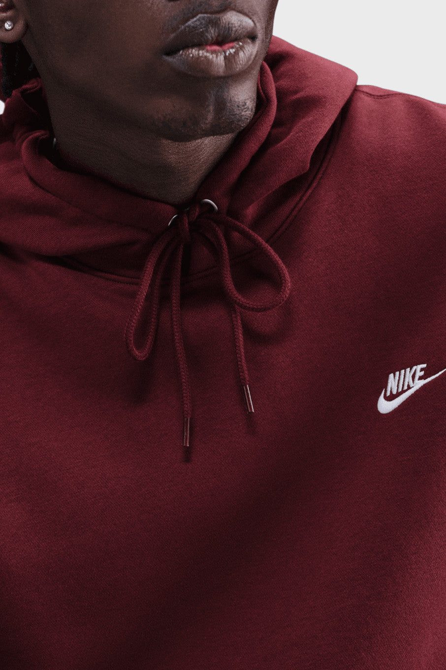 Sportswear Club Fleece Hooded Sweatshirt - Bordeaux