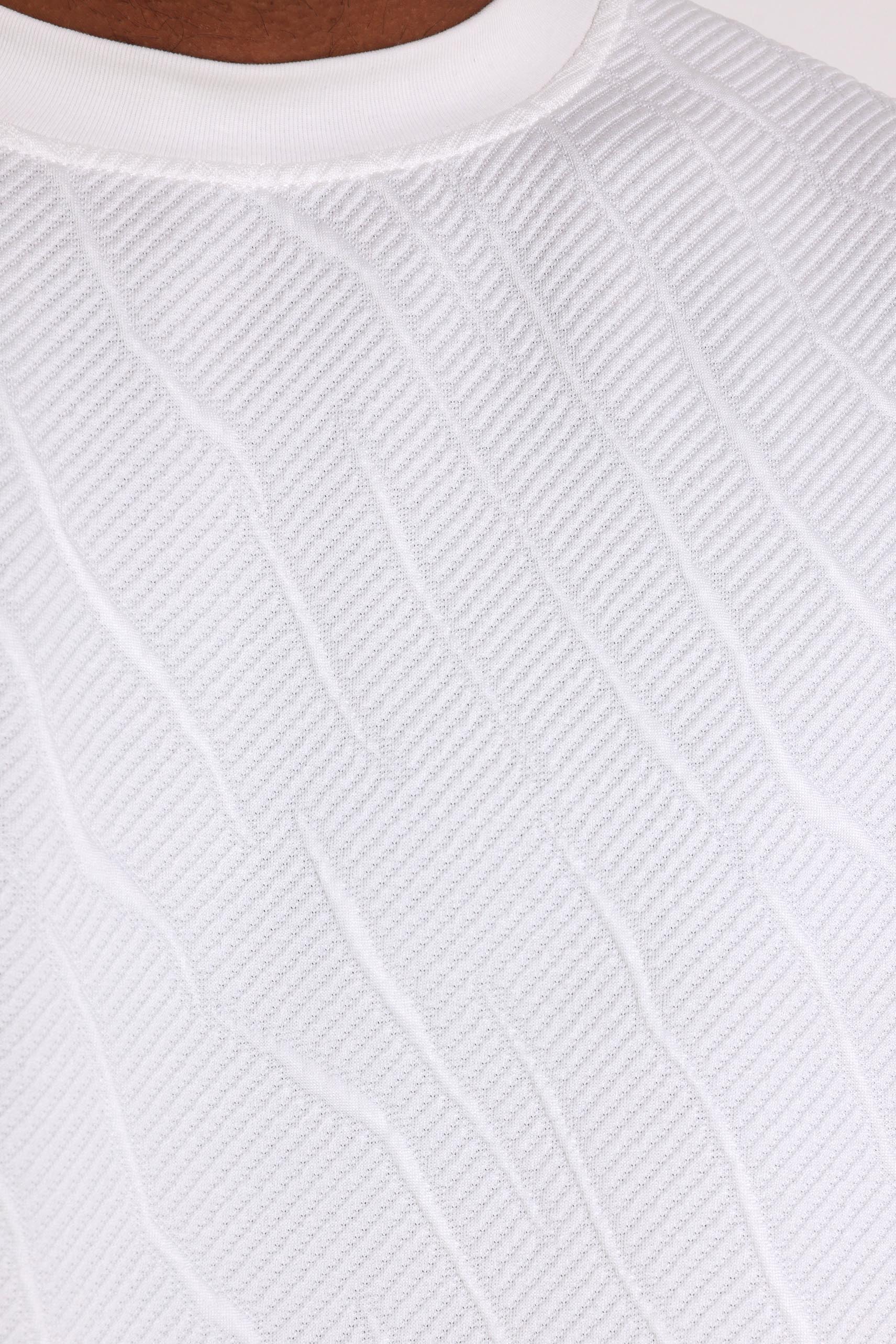 Strukturiertes T-Shirt - Offwhite