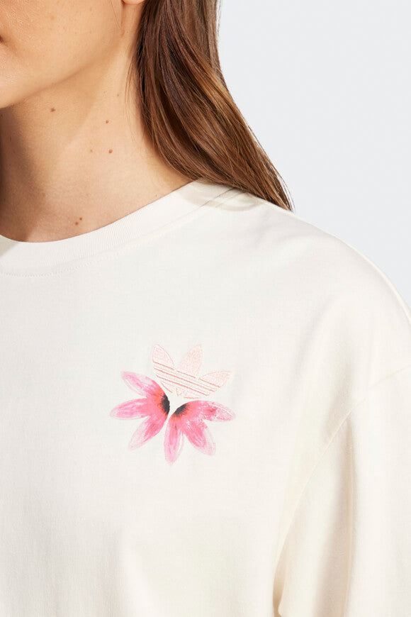 Summer Glow Graphic Oversize T-Shirt - Wonder White