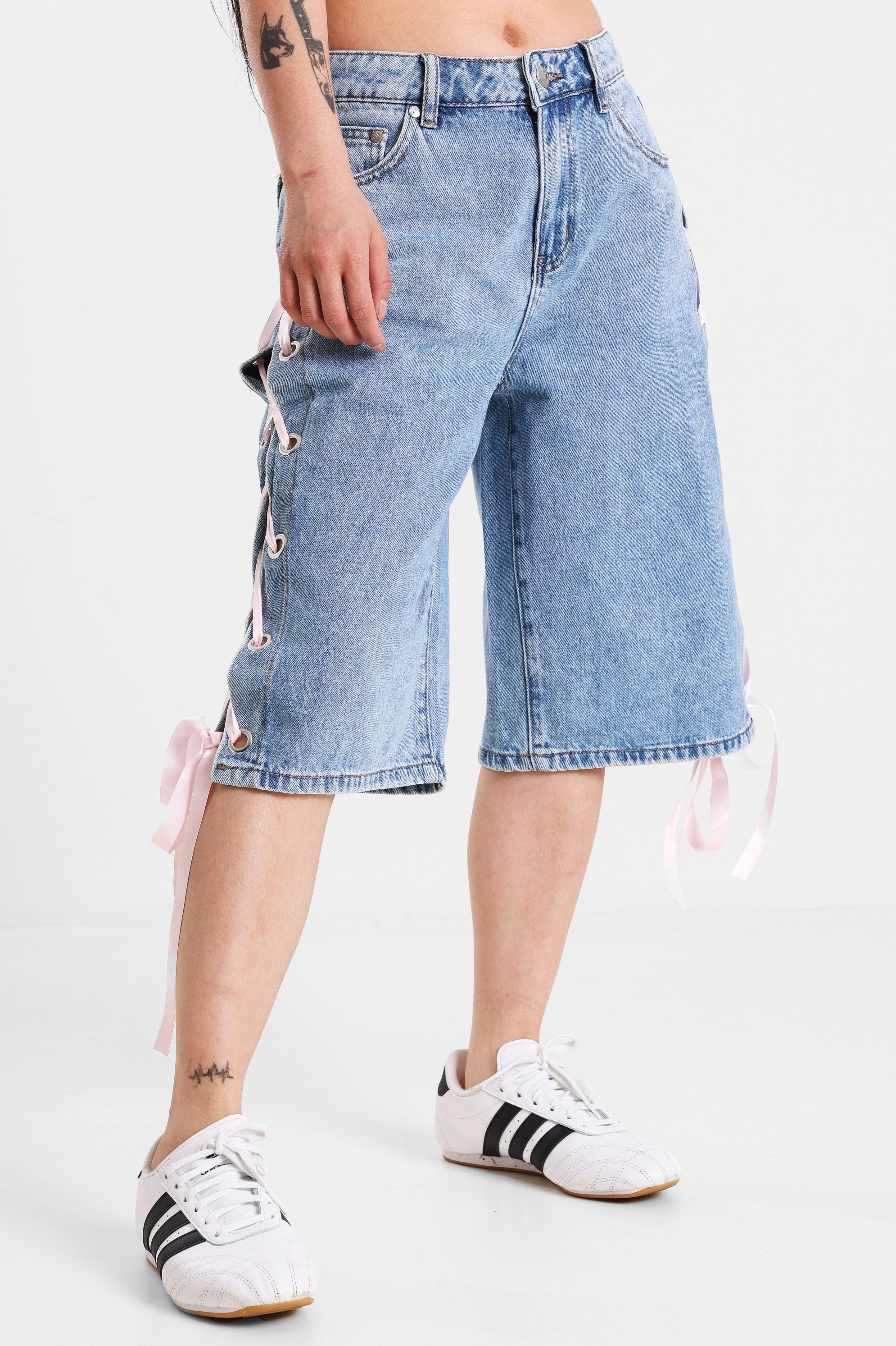 Bermuda in denim - Bleu clair