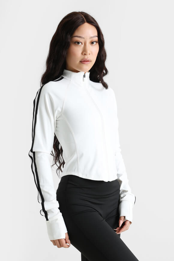 Crop training jacket - Offwhite + Black