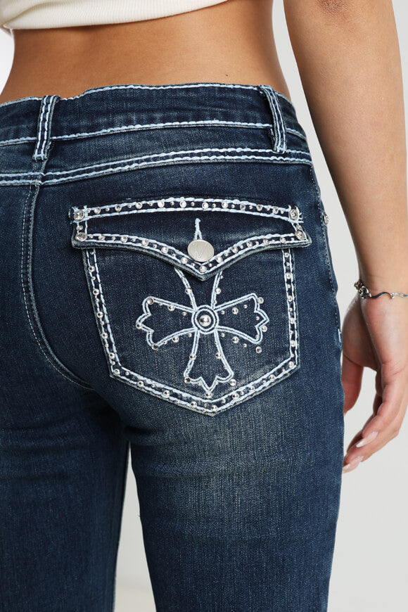 Jeans flare - bleu foncé