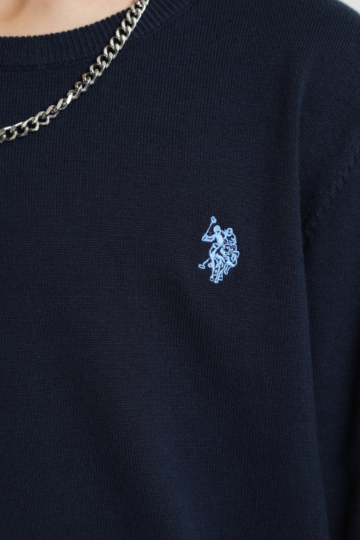 Maglione in maglia fine - Navy