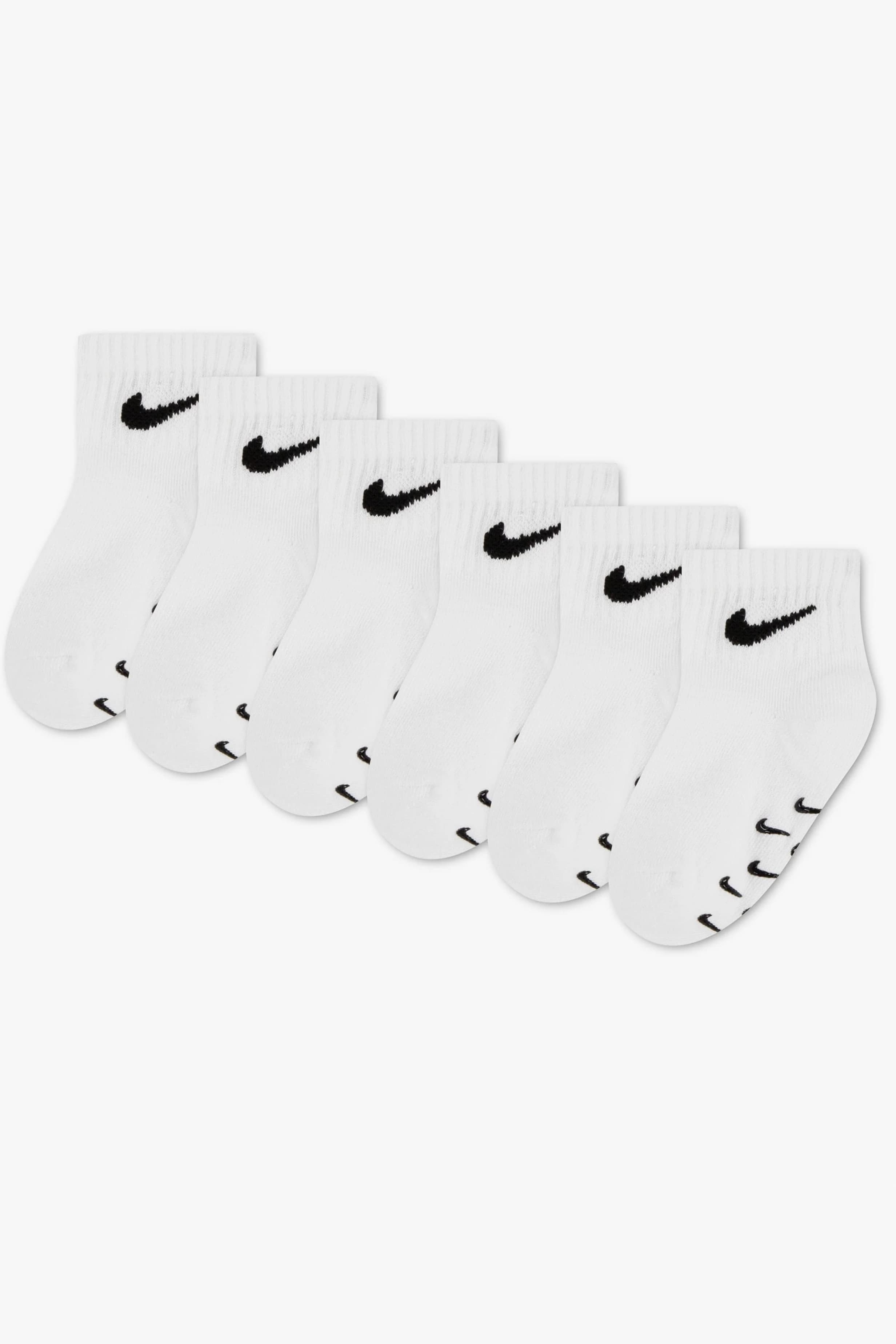 Lot de 6 paires de chaussettes antidérapantes junior - White